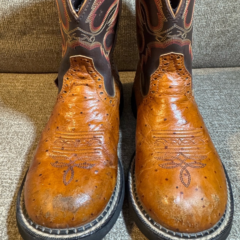 Justin Gypsy Women's L9900 Western Cowgirl Boots Two-Tone Leather Size 8.5 - Picture 3 of 12